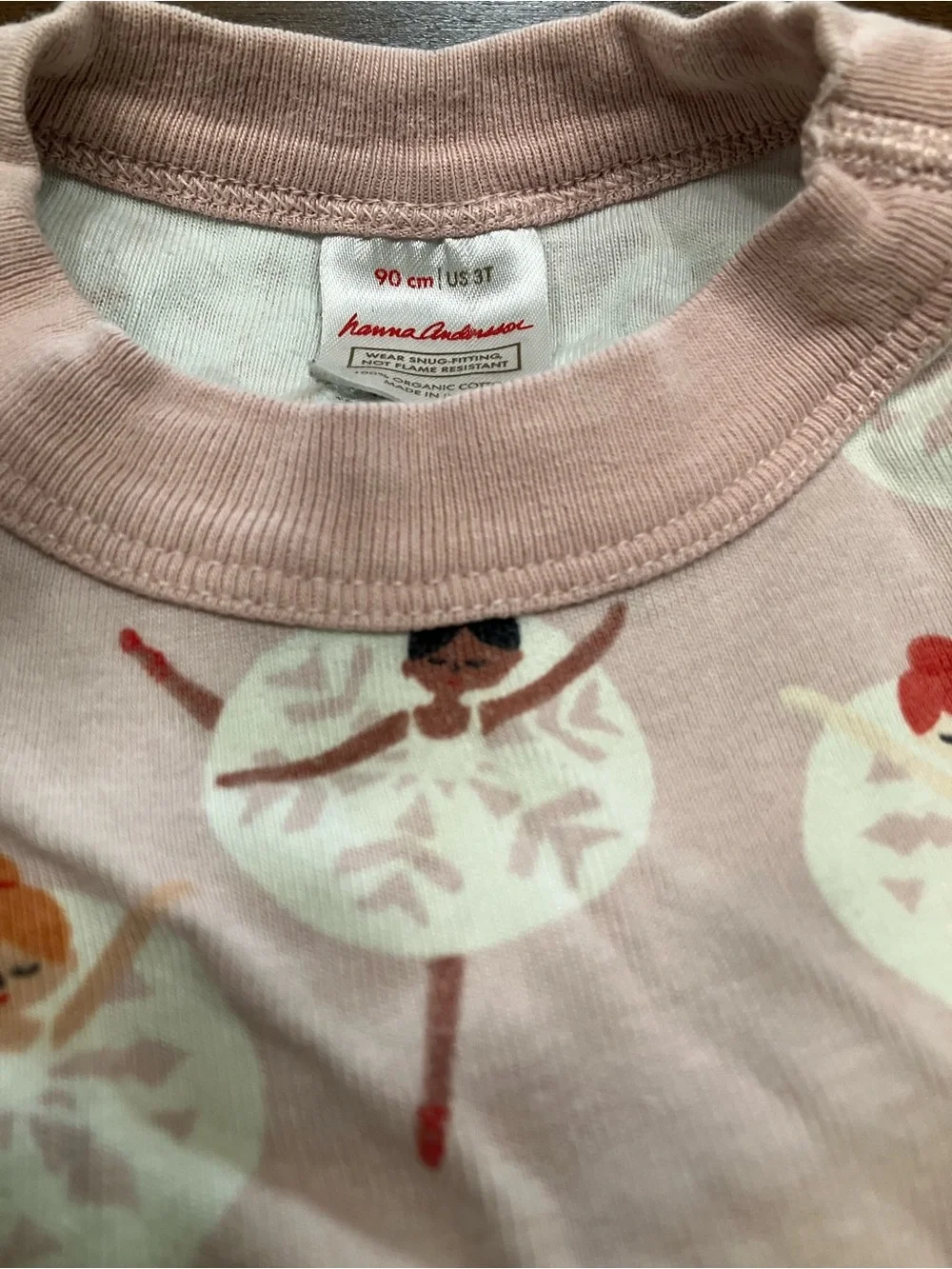 Hanna Andersson Light Pink Ballerina Print Pajama Set